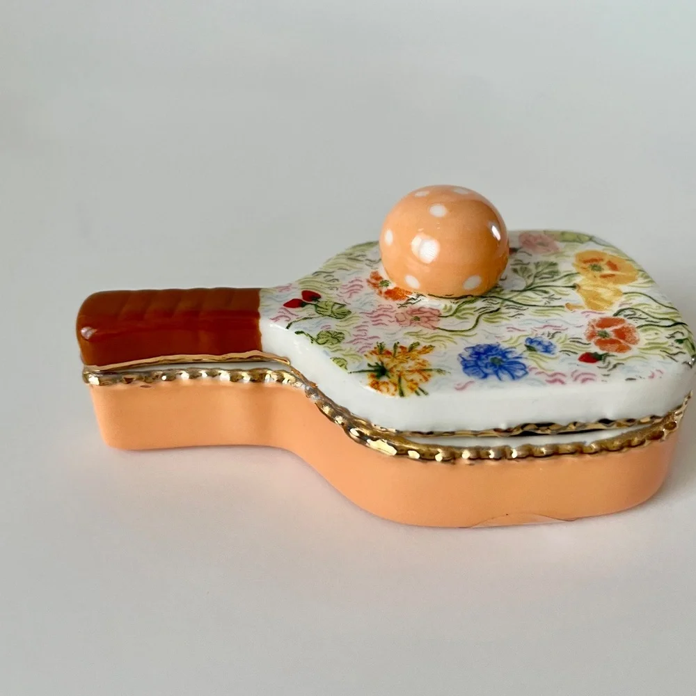 Anthropologie Maeve Tiny Treasures Trinket Box + Pickleball Dish Towel GIFT SET